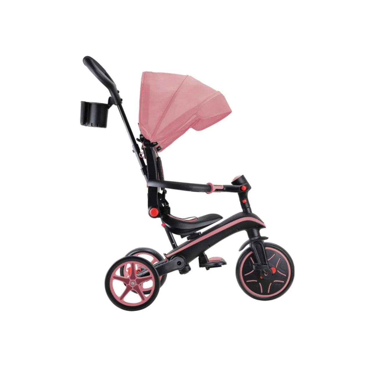 Globber Explorer Trike Foldable 4 in 1 - Deep Pastel Pink - Planet Toys