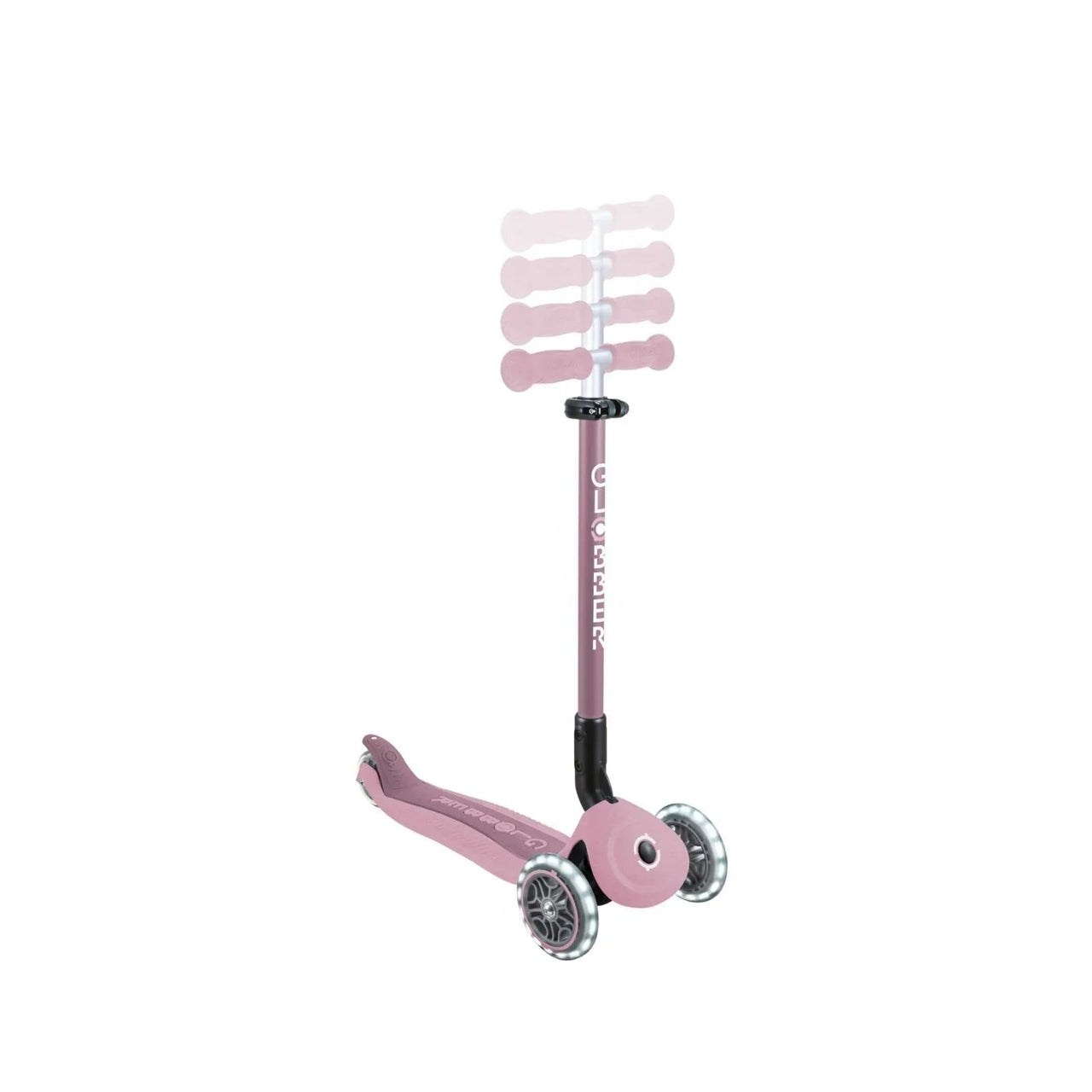 Globber Go Up Active Lights Eco Scooter - Berry - Planet Toys