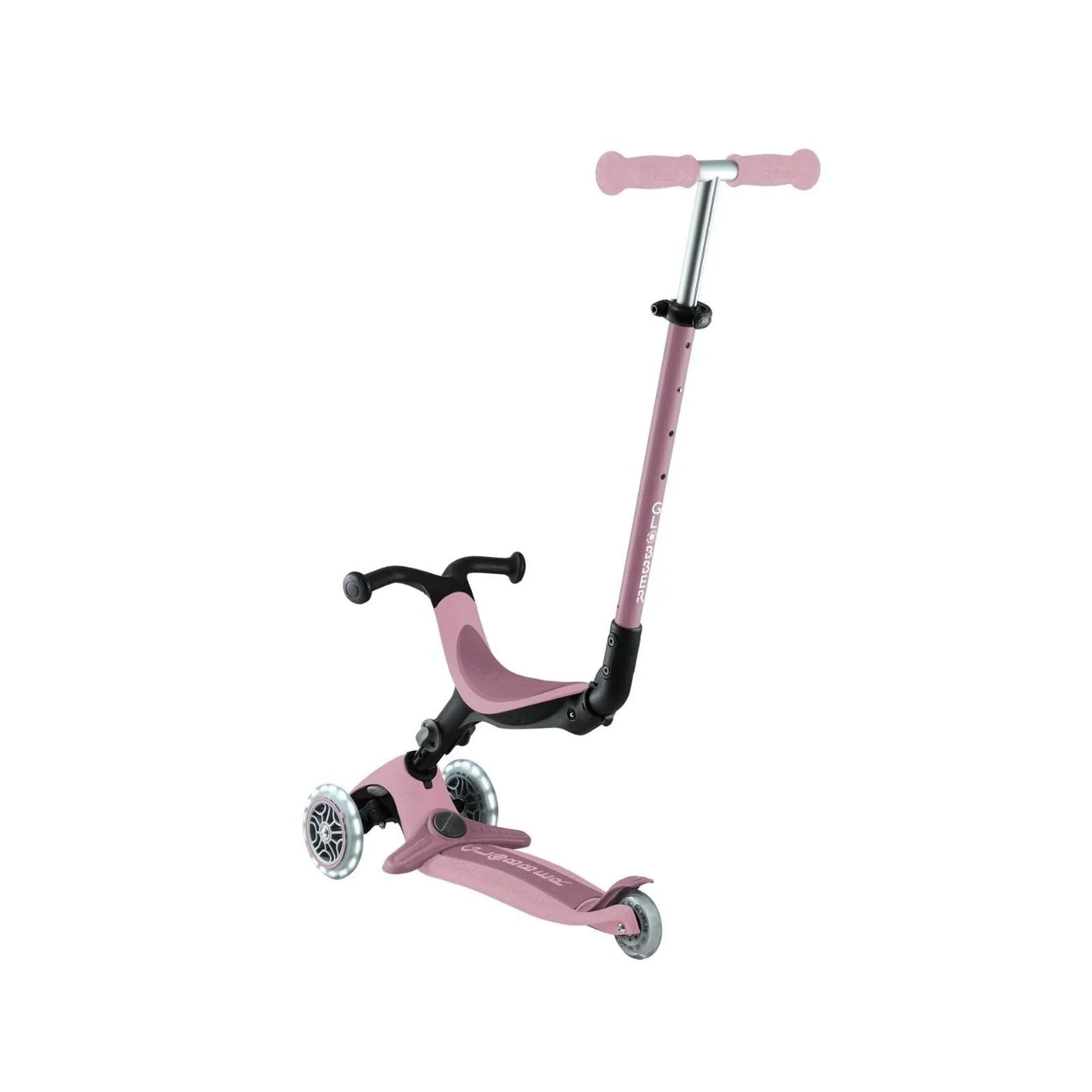 Globber Go Up Active Lights Eco Scooter - Berry - Planet Toys