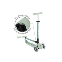 Globber Go Up Active Lights Eco Scooter - Pistachio - Planet Toys