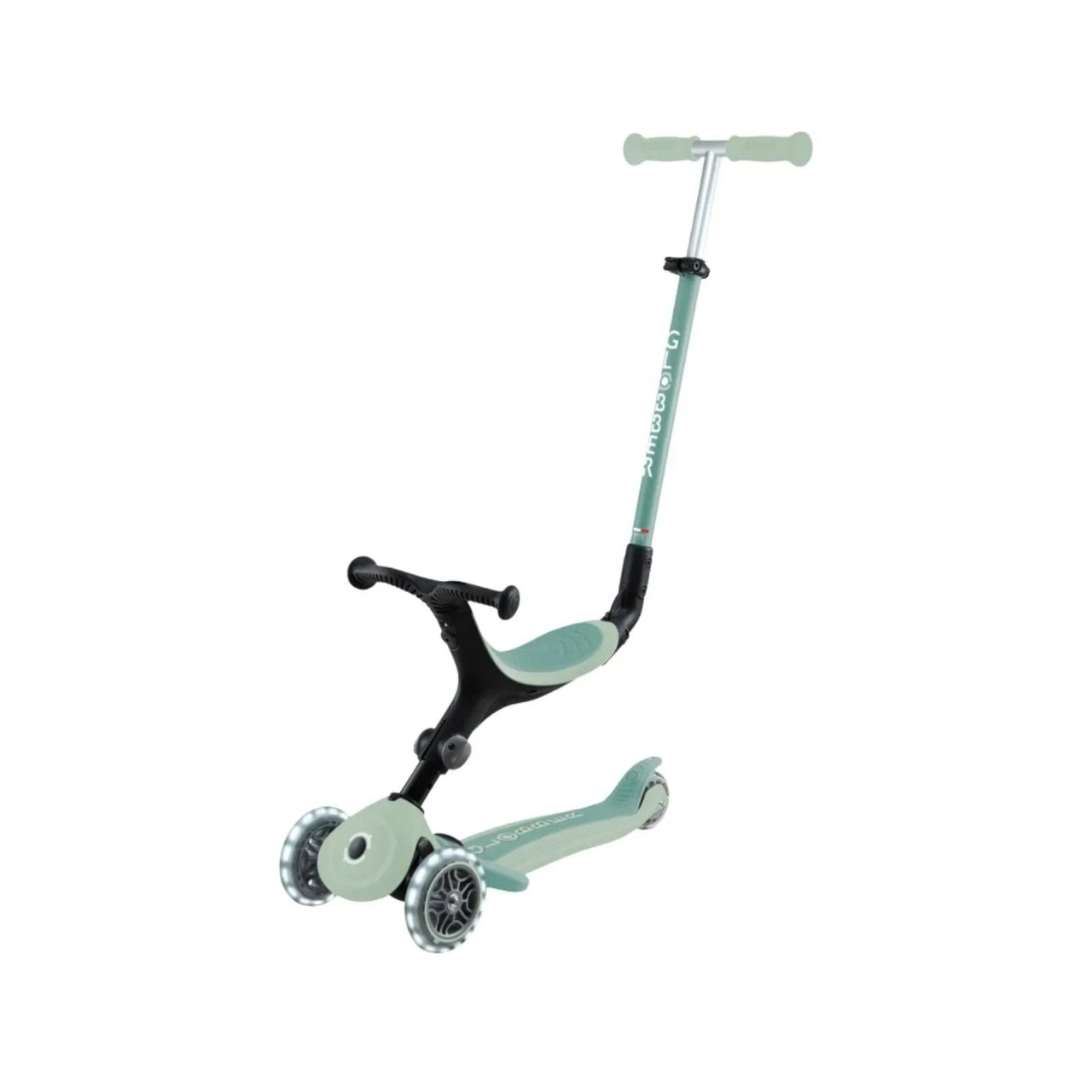 Globber Go Up Active Lights Eco Scooter - Pistachio - Planet Toys