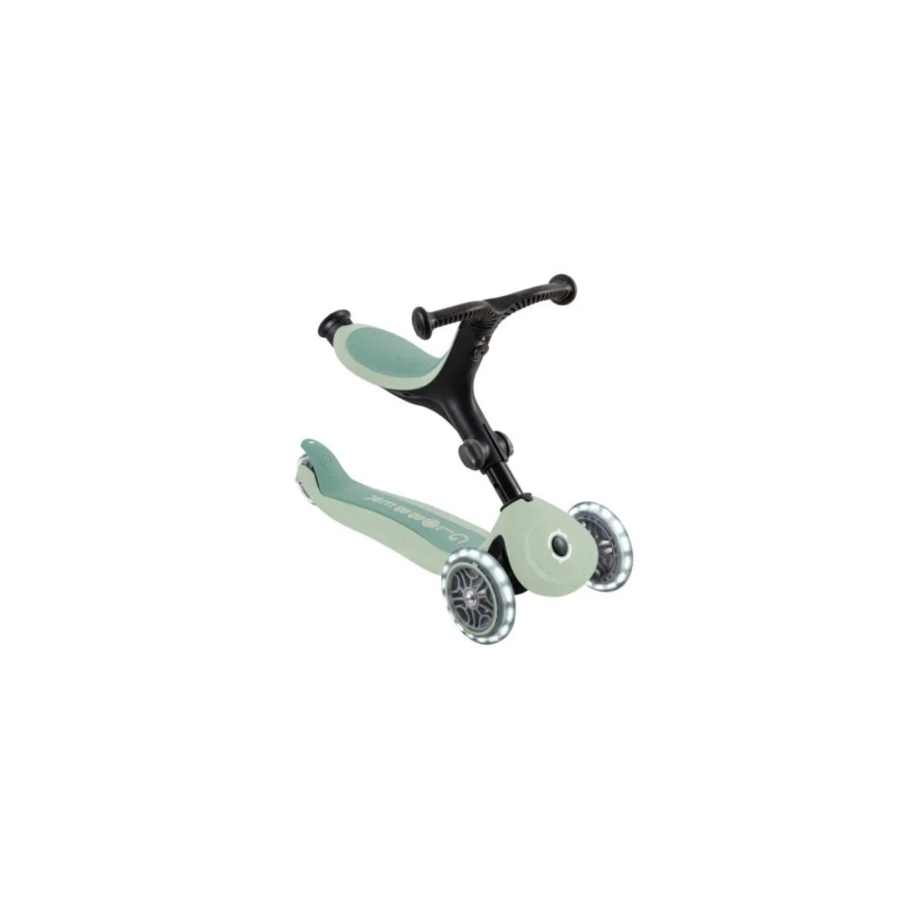 Globber Go Up Active Lights Eco Scooter - Pistachio - Planet Toys
