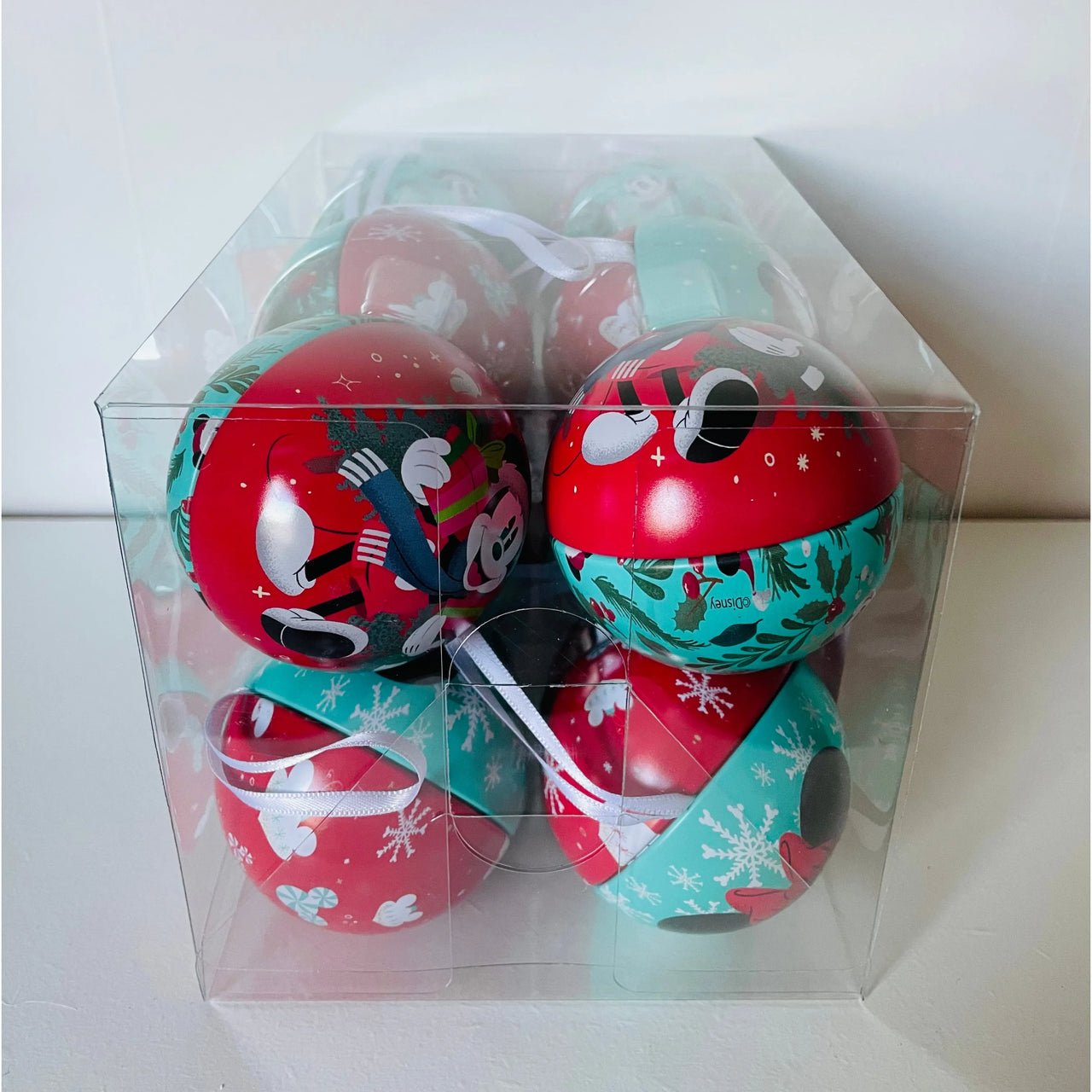 Hallmark Disney Mickey & Minnie Mouse Tin Christmas Bauble Pack of 12 - Planet Toys