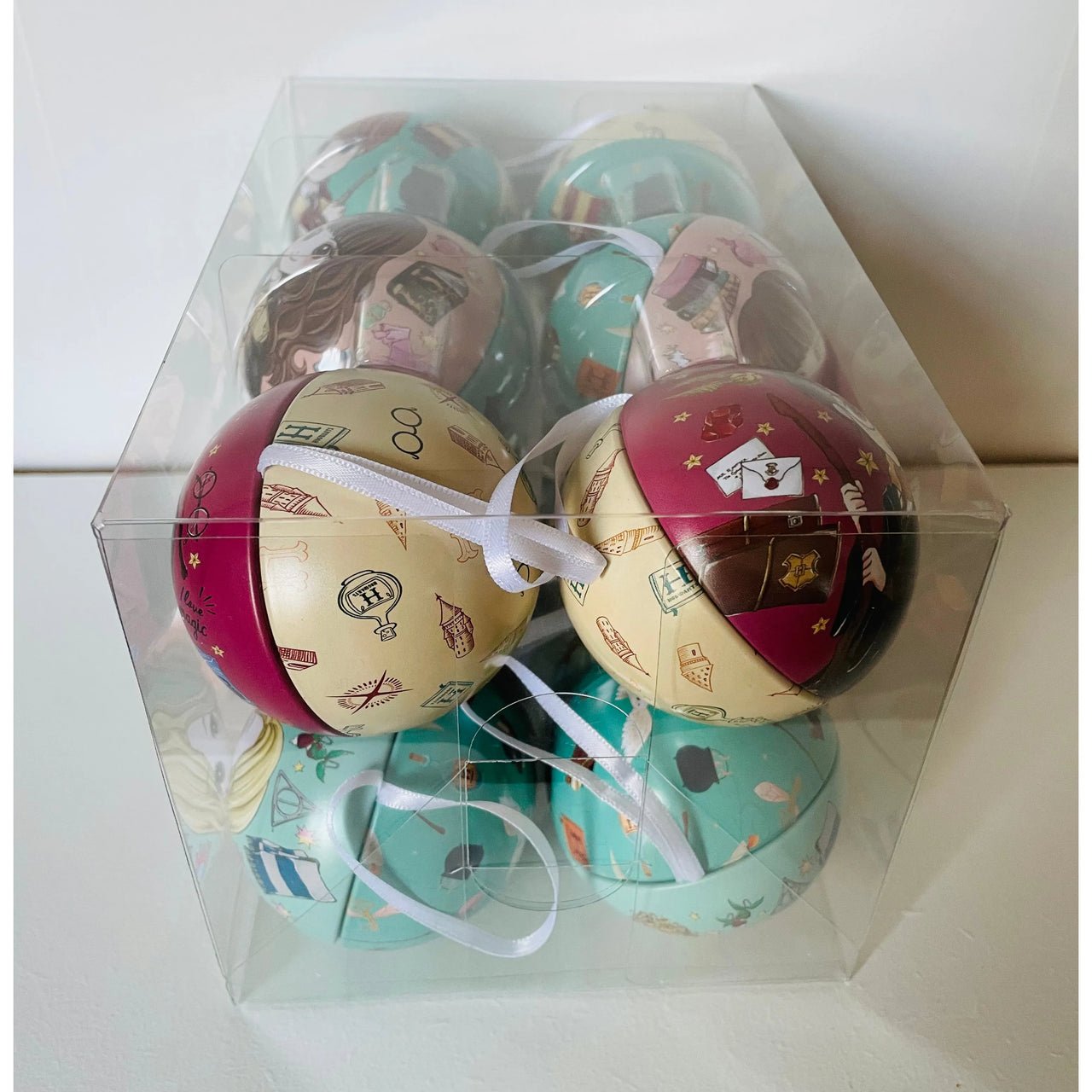Hallmark Harry Potter Tin Bauble Christmas Ornaments Pack of 12 - Planet Toys