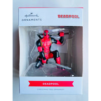 Hallmark Marvel Hanging Ornament Deadpool with Katana Swords & Pose - Planet Toys