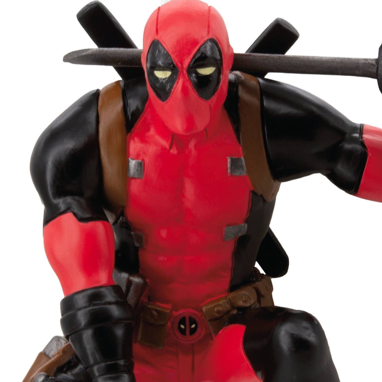 Hallmark Marvel Hanging Ornament Deadpool with Katana Swords & Pose - Planet Toys