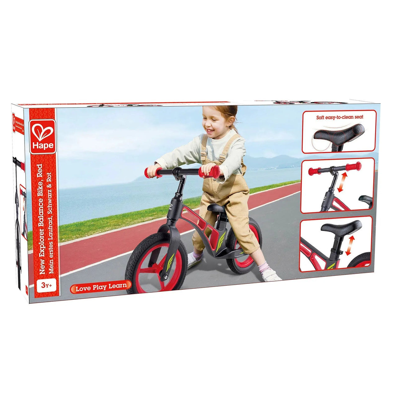 Hape New Explorer Kids Balance Bike, Red - Planet Toys