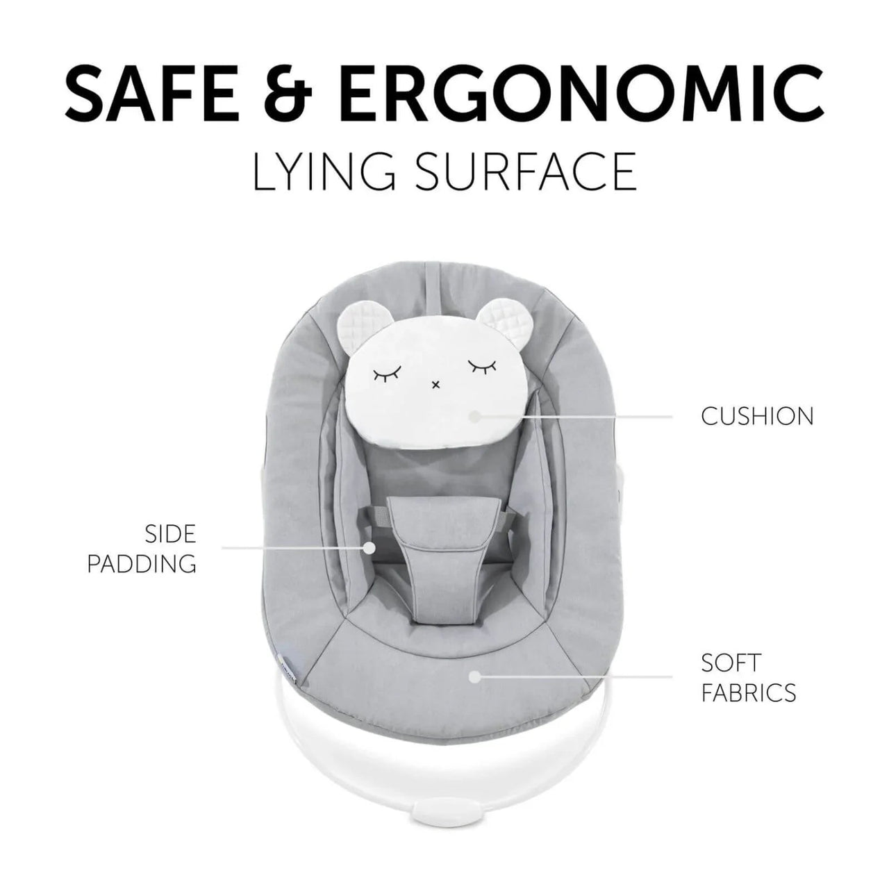 Hauck Alpha Bouncer 2 - in - 1 - Light Grey - Planet Toys