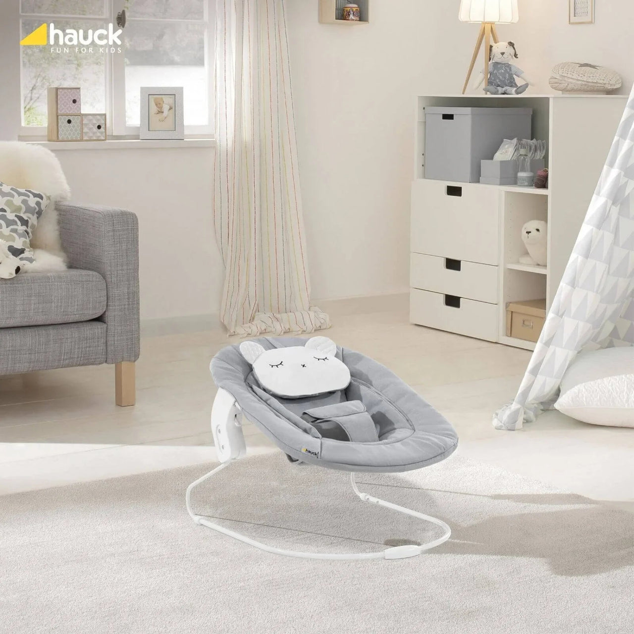 Hauck Alpha Bouncer 2 - in - 1 - Light Grey - Planet Toys
