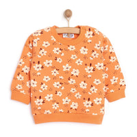 HelloBaby Baby Girl Basic Flower Printed Sweatshirt - Printed - Planet Toys