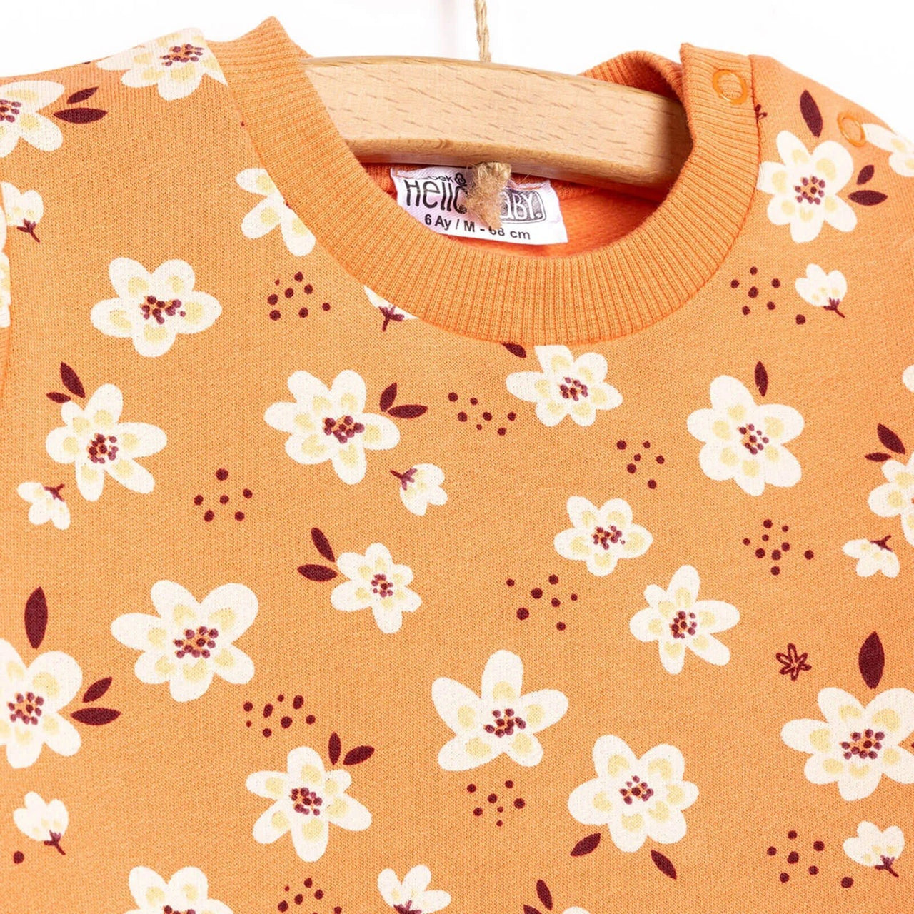 HelloBaby Baby Girl Basic Flower Printed Sweatshirt - Printed - Planet Toys
