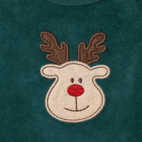 HelloBaby Boys Long Sleeve Bodysuit Christmas with Poppers Crew Neck Long Sleeve - Green - Planet Toys