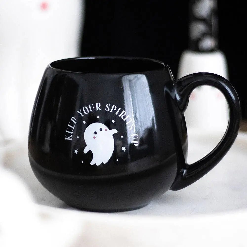 Keep Your Spirits Up Rounded Halloween Ghost Mug - Planet Toys