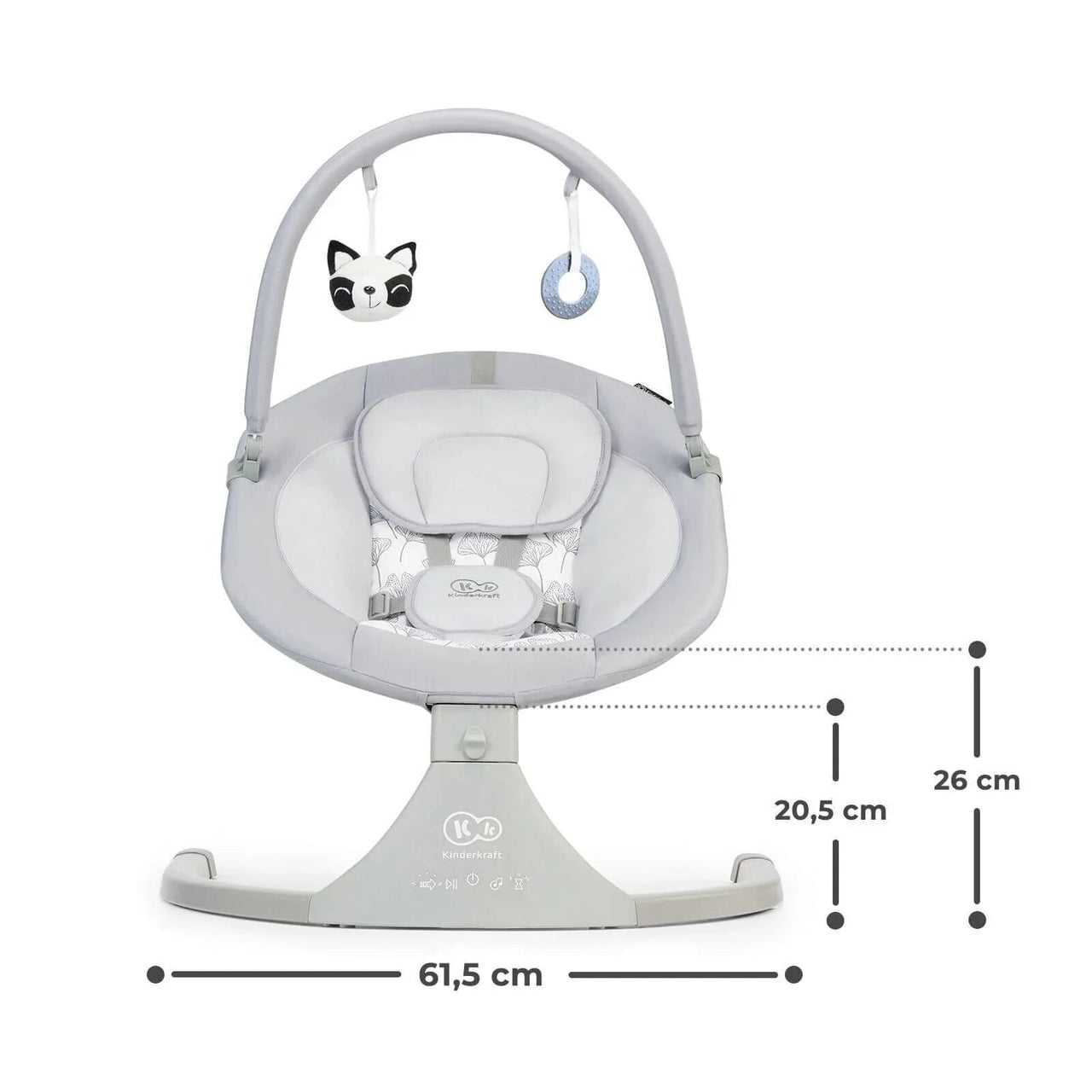 Kinderkraft Luli Swing & Bouncer - Grey - Planet Toys