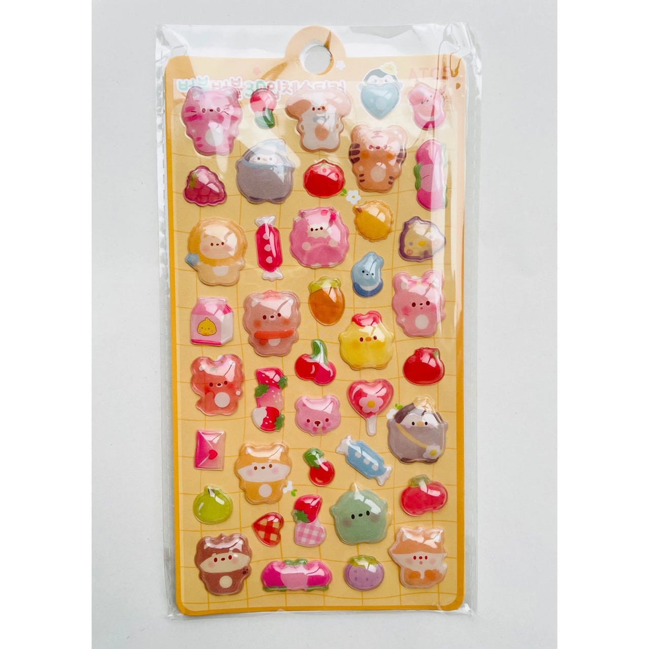 Korea Bubble Puffy 3D Stickers Kawaii Cute Animals - Planet Toys