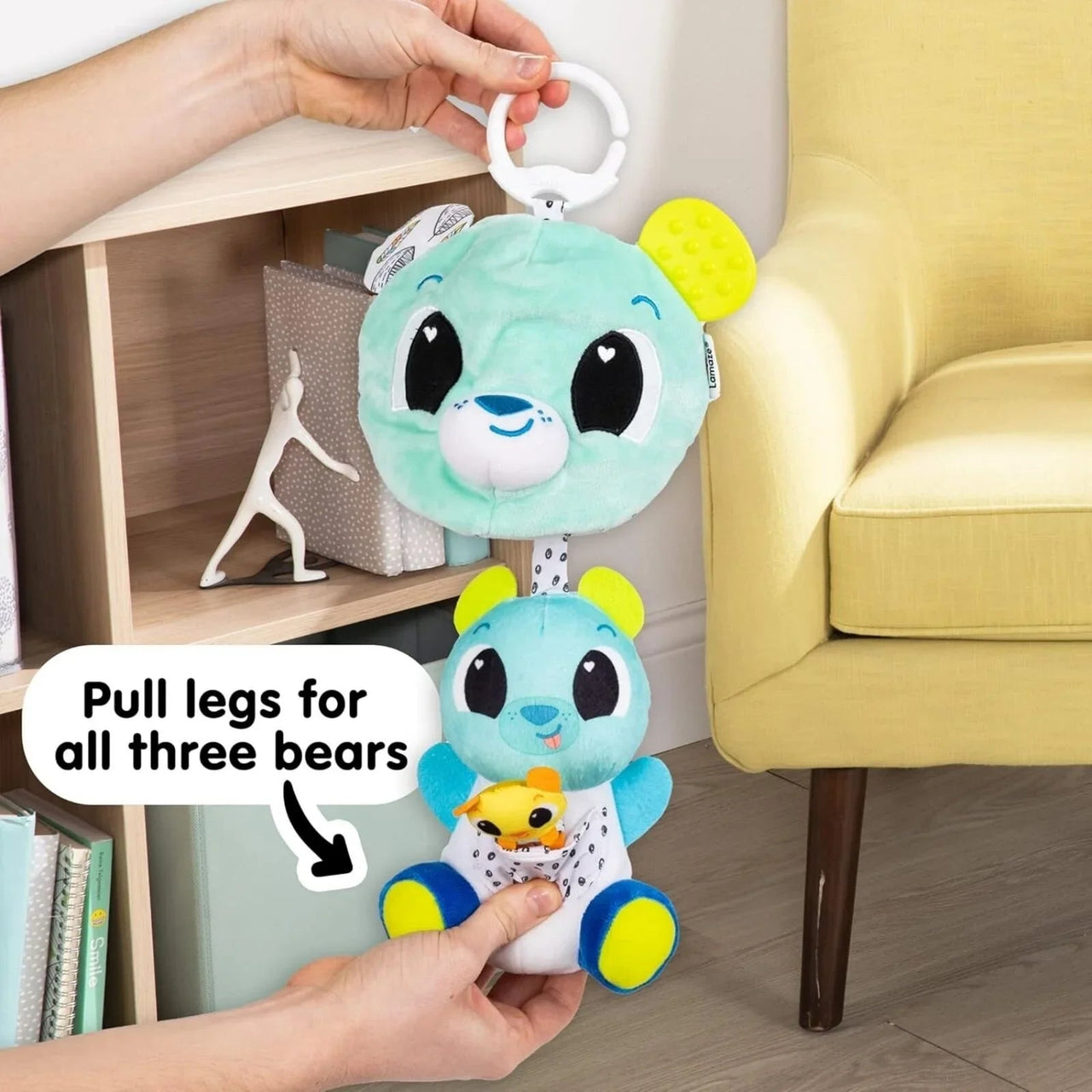 Lamaze 3 - in - 1 Surprise Clip & Go Bear Toy - Planet Toys