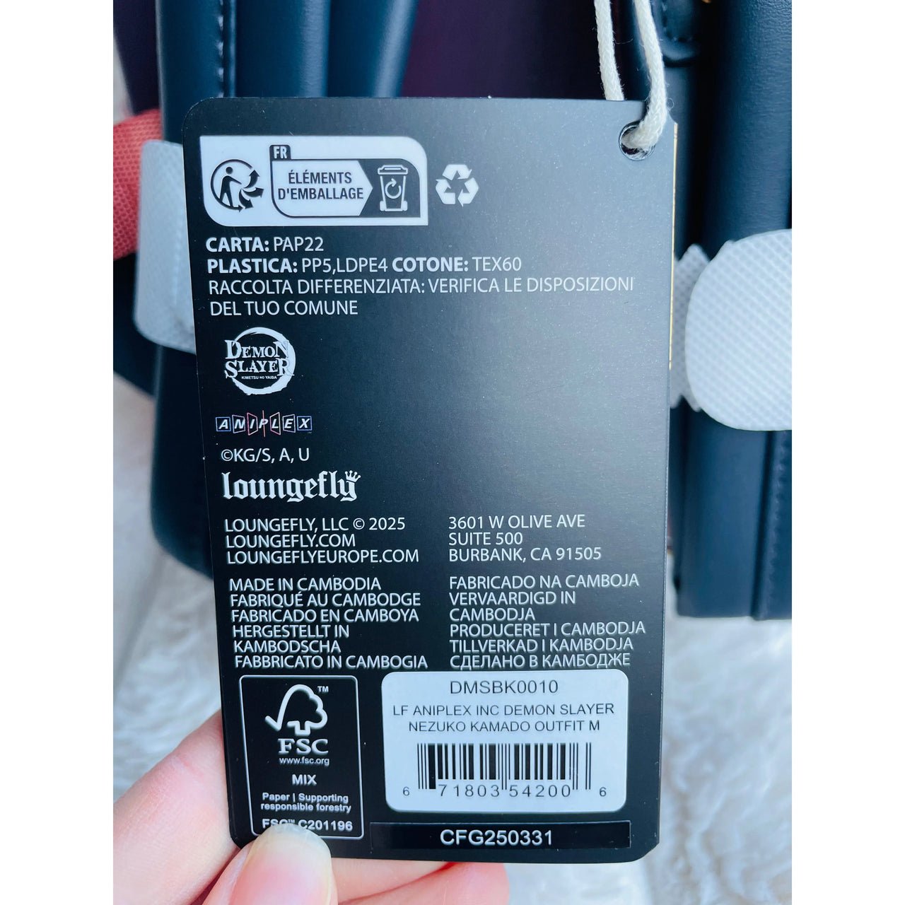 Loungefly Demon Slayer Nezuko Kamado Cosplay Mini Backpack - Planet Toys