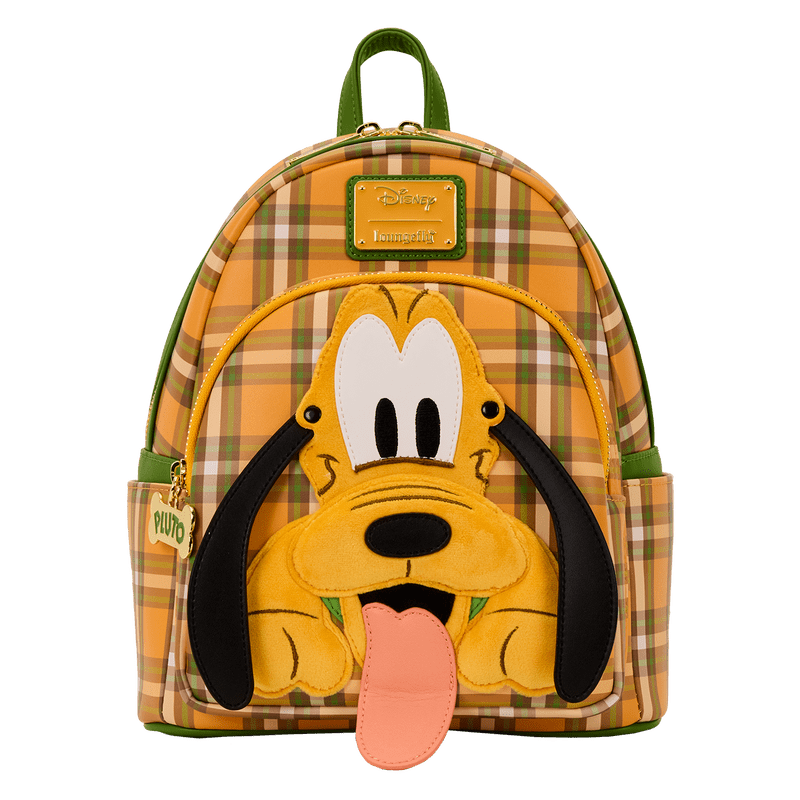 Loungefly Disney Pluto 95th Anniversary Plaid Mini Backpack - Planet Toys