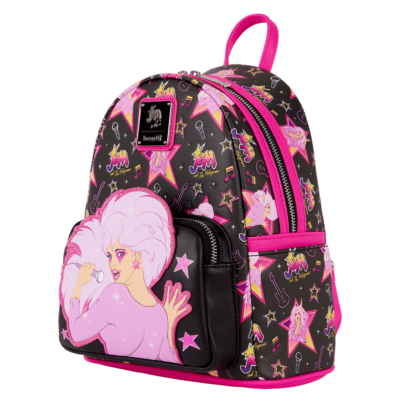 Loungefly Jem and the Holograms Glitter All - Over Print Mini Backpack - Planet Toys