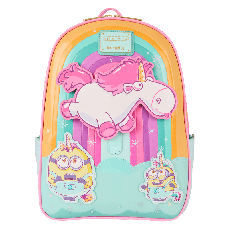 Loungefly Minions Fluffy Unicorn Rainbow Mini Backpack - Planet Toys