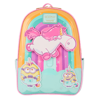 Loungefly Minions Fluffy Unicorn Rainbow Mini Backpack - Planet Toys