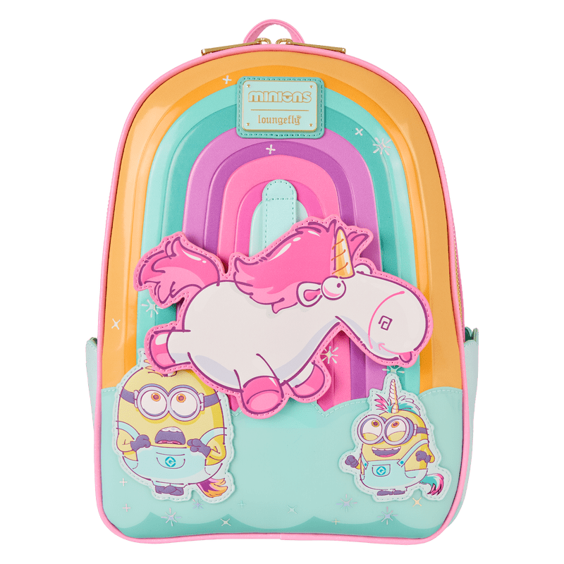 Loungefly Minions Fluffy Unicorn Rainbow Mini Backpack - Planet Toys