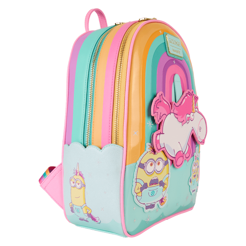 Loungefly Minions Fluffy Unicorn Rainbow Mini Backpack - Planet Toys