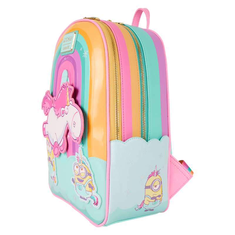 Loungefly Minions Fluffy Unicorn Rainbow Mini Backpack - Planet Toys