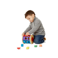 Melissa & Doug Match & Roll Wooden Shape Sorter - Planet Toys