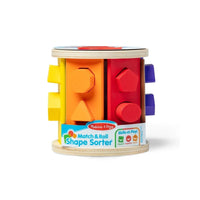 Melissa & Doug Match & Roll Wooden Shape Sorter - Planet Toys