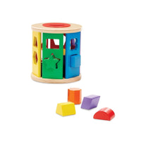 Melissa & Doug Match & Roll Wooden Shape Sorter - Planet Toys