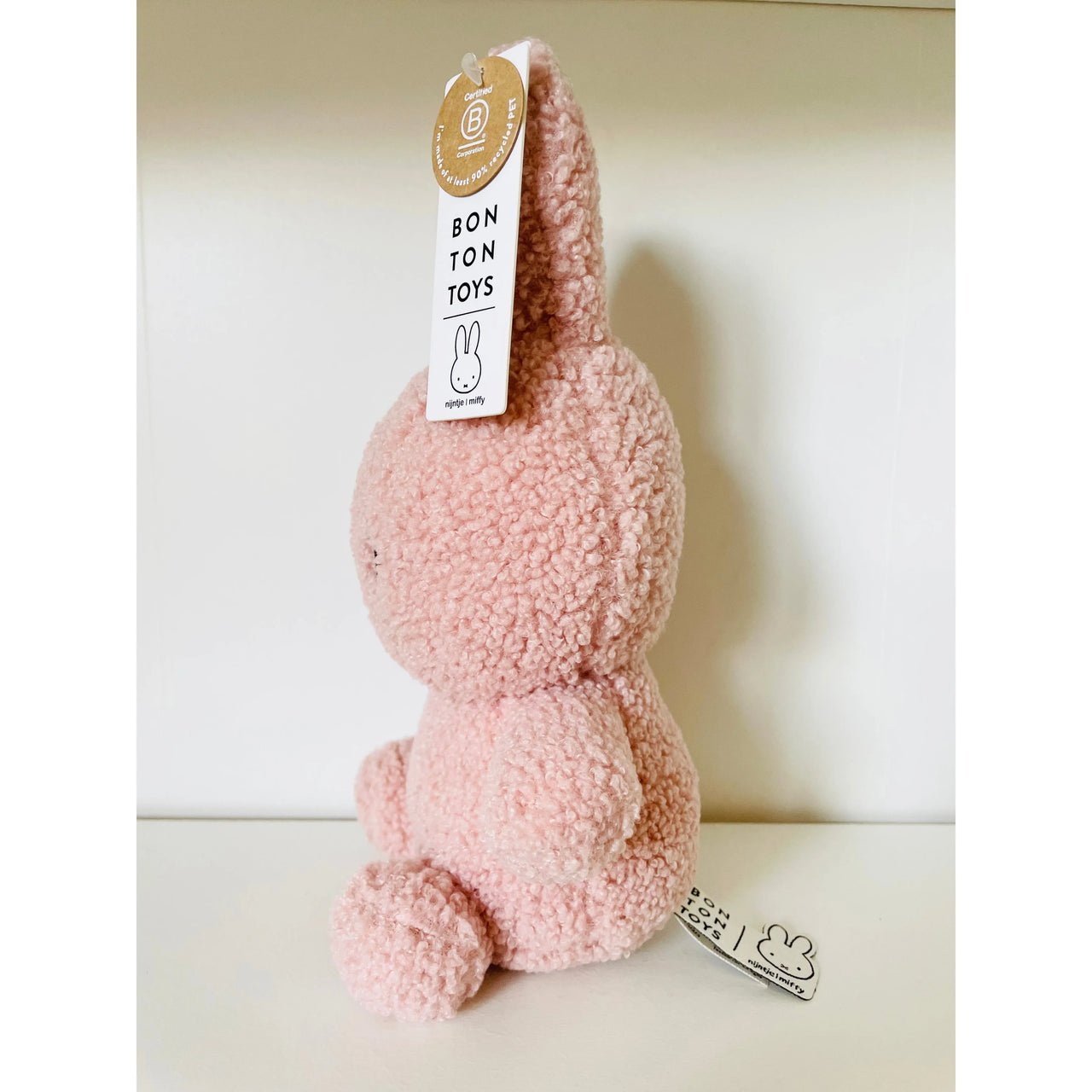 Miffy Tiny Teddy Pink Bunny Plush 23cm - 100% Recycled - Planet Toys