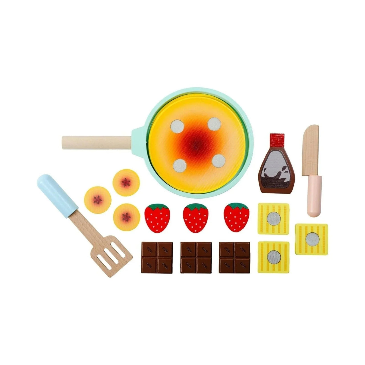 Owl & Fox Wooden Imagination Kitchen Pancake Set - Planet Toys