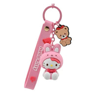 Sanrio Hello Kitty and Friends Animal Series Keychain with Hand Strap - Hello Kitty - Planet Toys