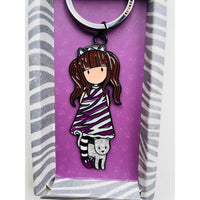 Santoro Gorjuss Keyring in A Gift Box Cat Love - Planet Toys