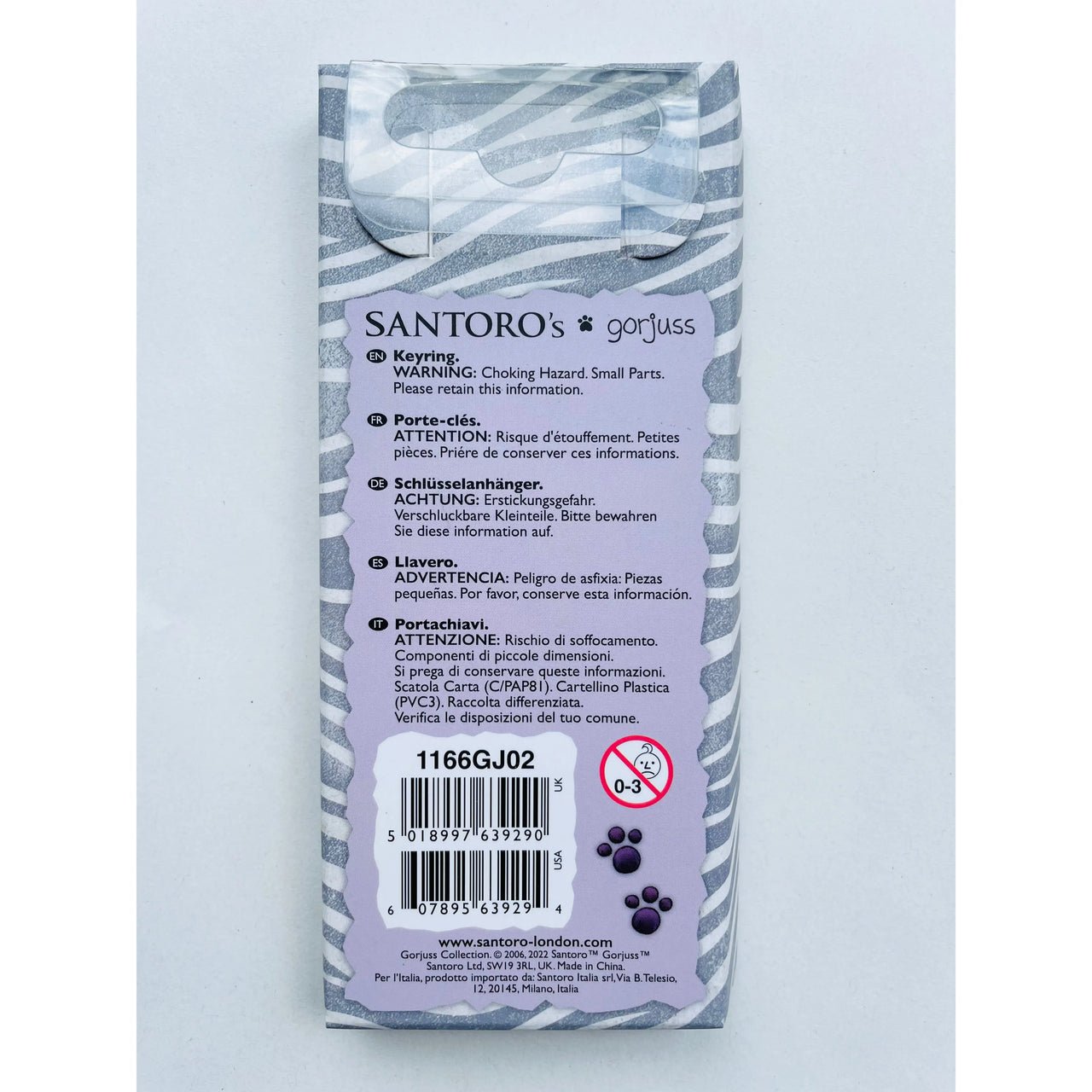 Santoro Gorjuss Keyring in A Gift Box Cat Love - Planet Toys