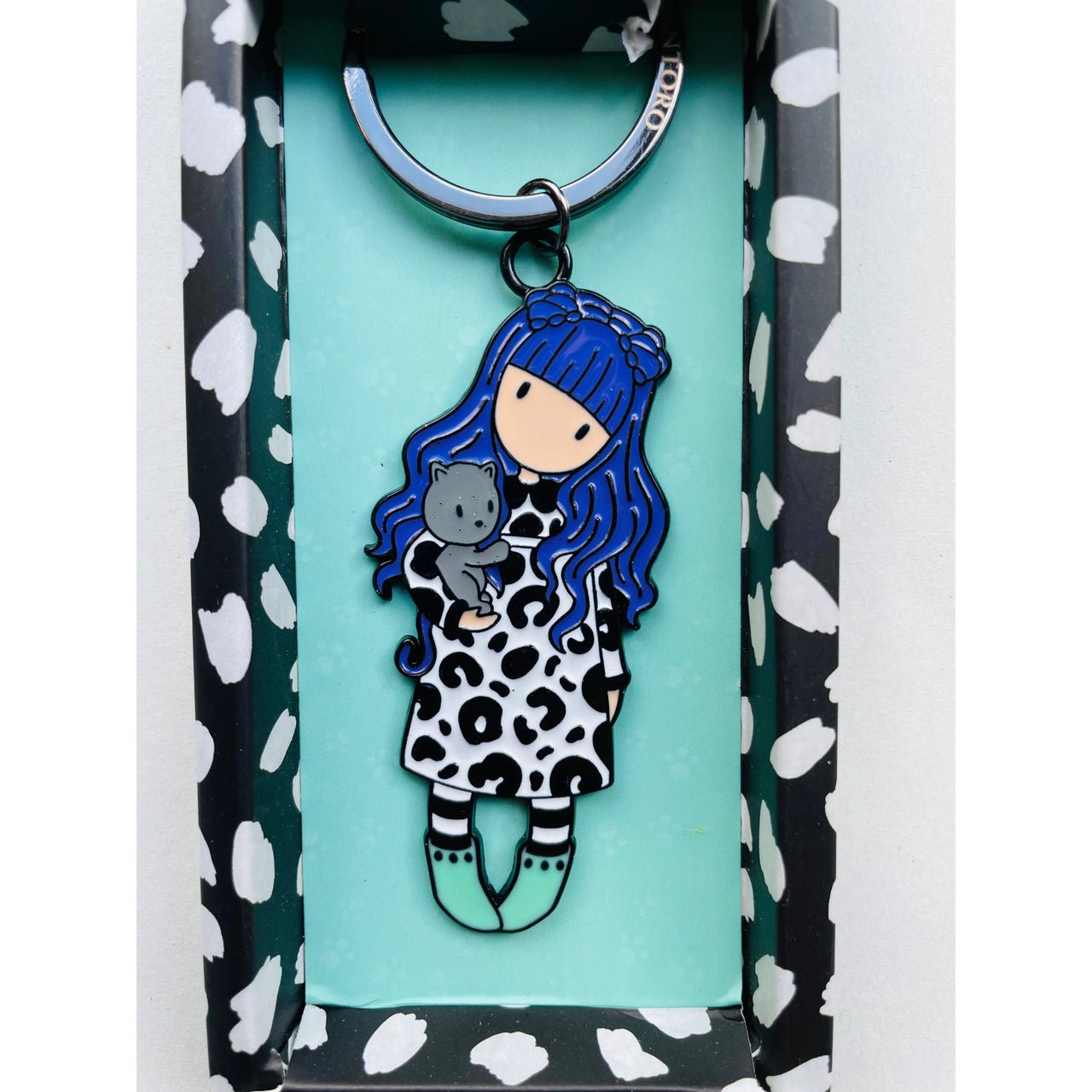 Santoro Gorjuss Keyring in A Gift Box Cat Love - Planet Toys