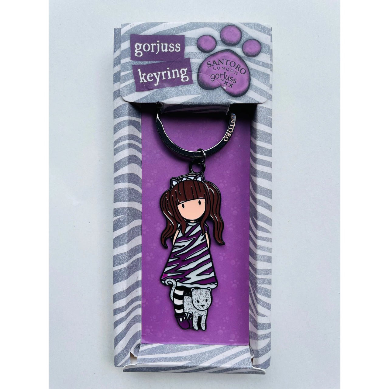 Santoro Gorjuss Keyring in A Gift Box Cat Love - Planet Toys