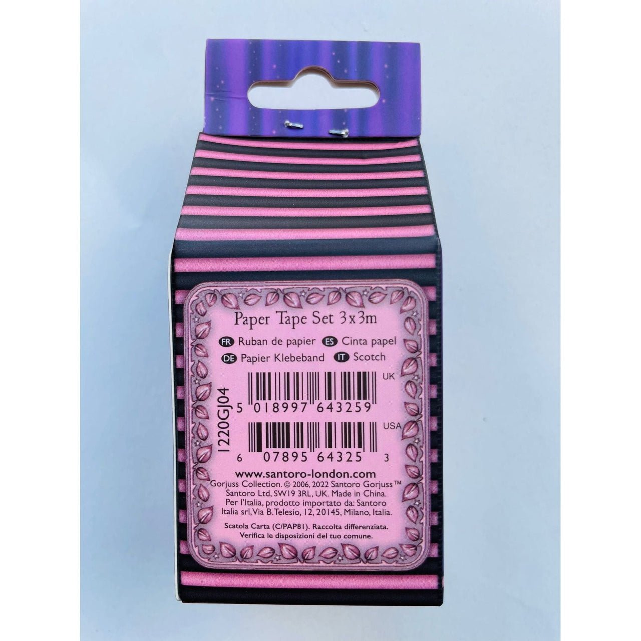 Santoro Gorjuss Paper Tape Set - in the Forest - Purple - Planet Toys