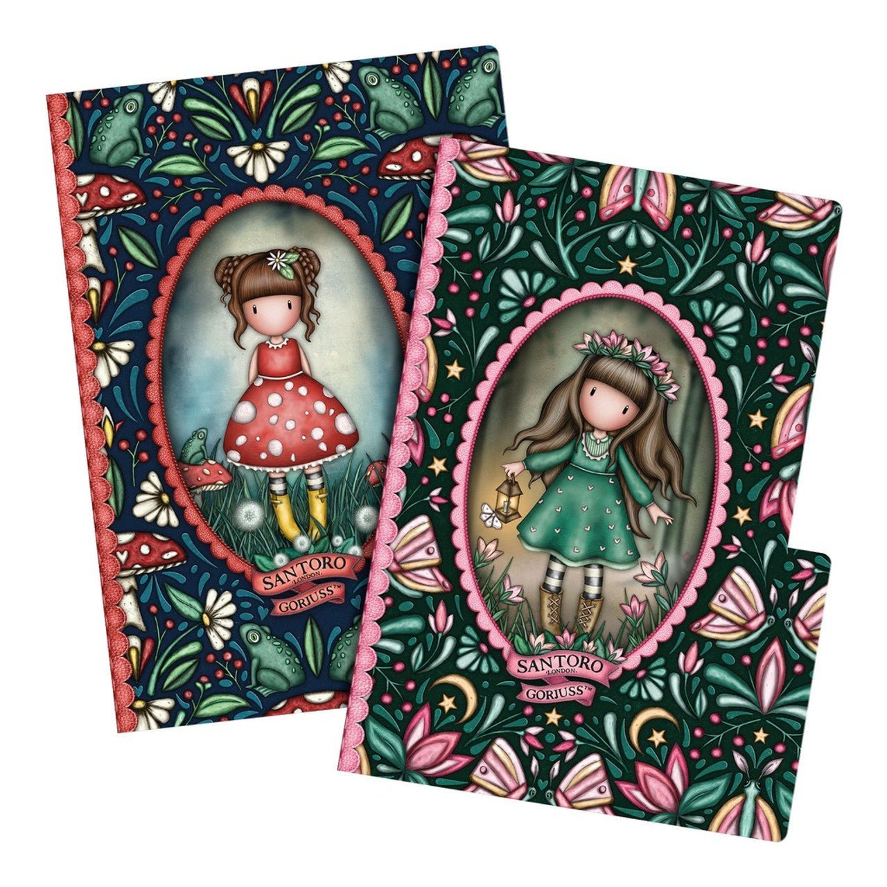 Santoro Gorjuss Set of 2 Stitched Notebooks - Little Mushroom - Planet Toys