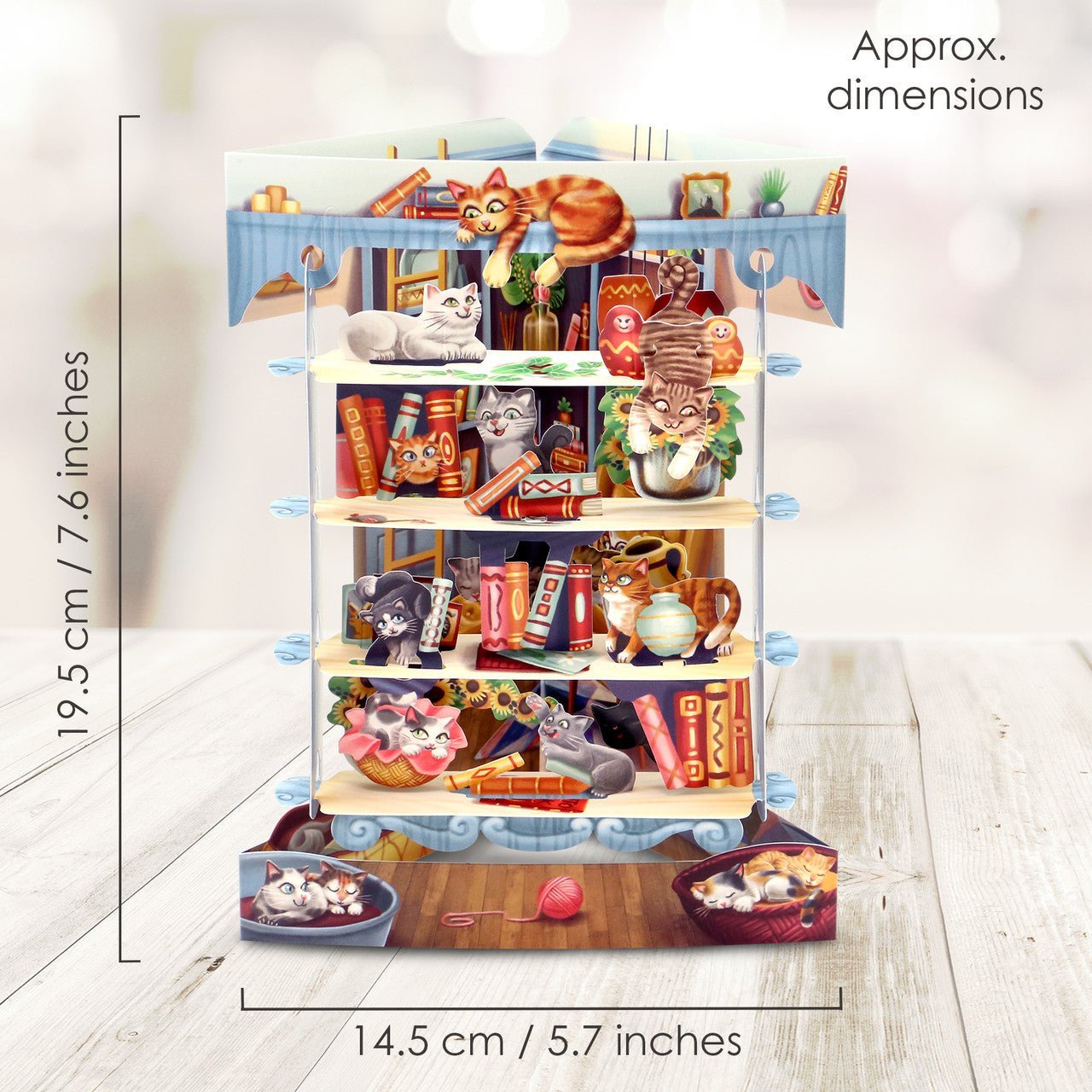 Santoro Swing Card - Cats in the Library - Planet Toys