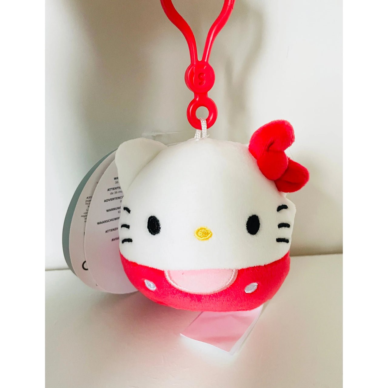Squishmallows 3.5" Sanrio Hello Kitty Clip - On Plush Hello Kitty - Planet Toys