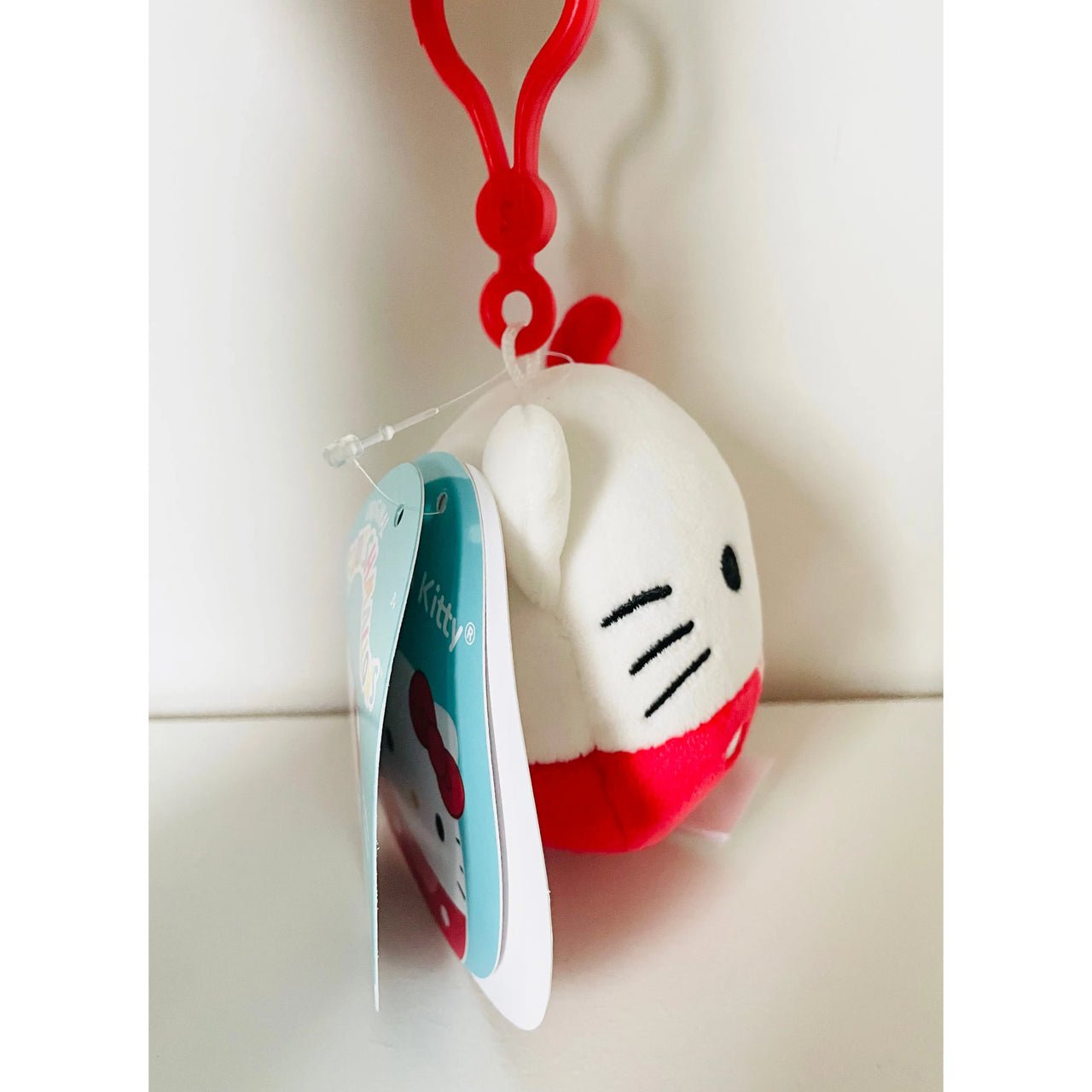 Squishmallows 3.5" Sanrio Hello Kitty Clip - On Plush Hello Kitty - Planet Toys