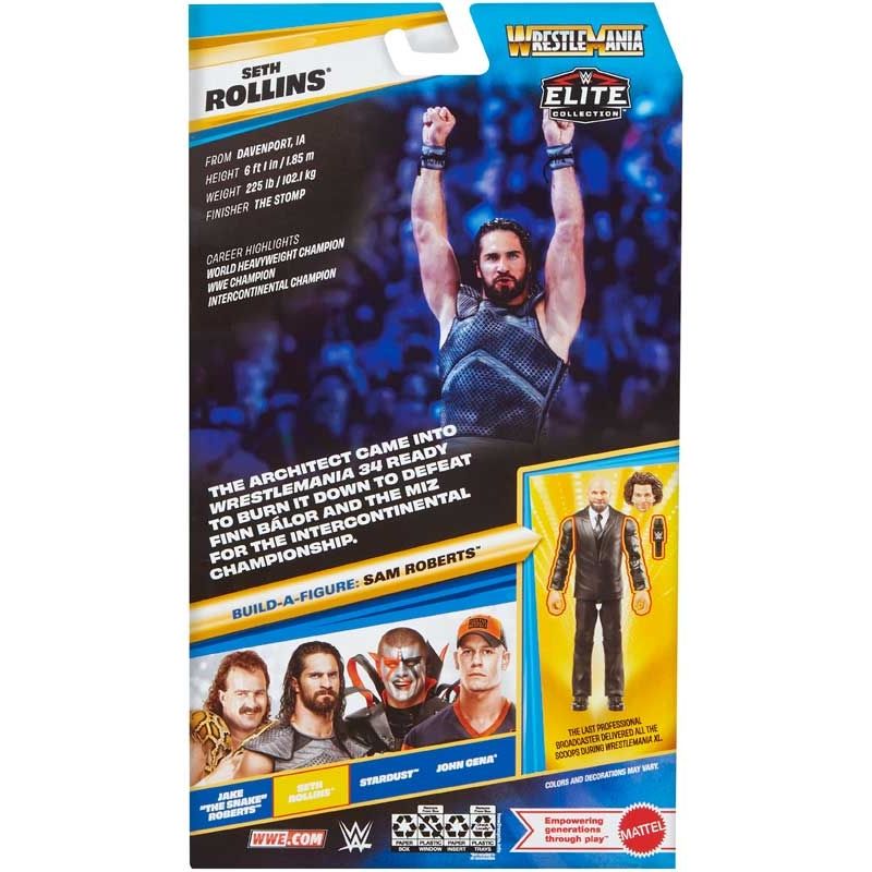 WWE Wrestlemania Elite Collection Seth Rollins Action Figure - Planet Toys