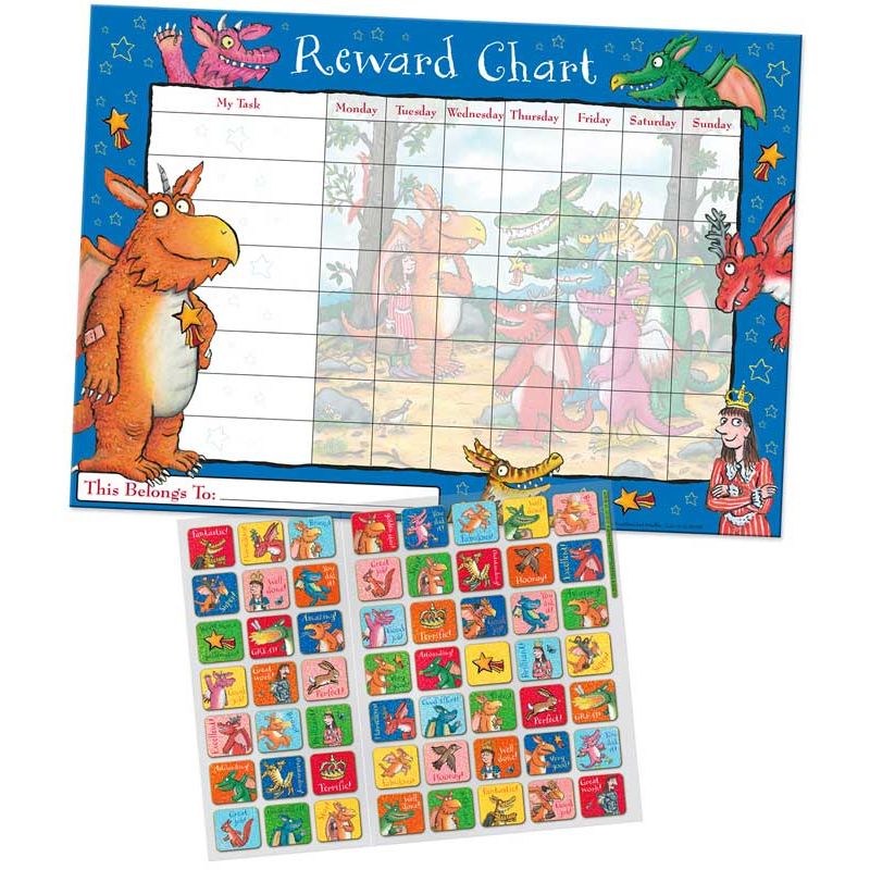 Zog Rewards Chart with Sparkly Stickers - Planet Toys